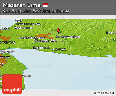 Physical Panoramic Map of Masaran Lima