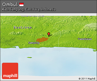 Physical Panoramic Map of Ombul