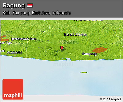 Physical Panoramic Map of Ragung