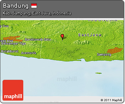 Physical Panoramic Map of Bandung