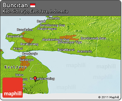 Physical Panoramic Map of Buncitan