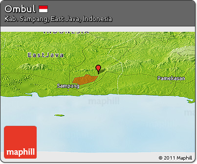 Physical Panoramic Map of Ombul