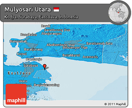 Political Panoramic Map of Mulyosari Utara