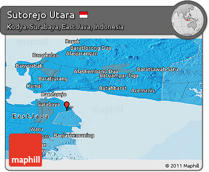 Political Panoramic Map of Sutorejo Utara