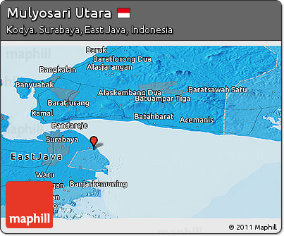 Political Panoramic Map of Mulyosari Utara