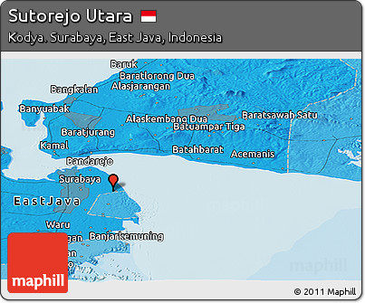 Political Panoramic Map of Sutorejo Utara