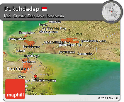 Satellite Panoramic Map of Dukuhdadap