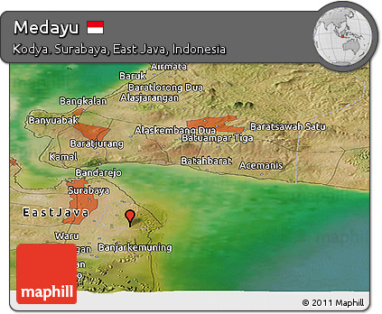 Satellite Panoramic Map of Medayu