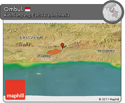 Satellite Panoramic Map of Ombul
