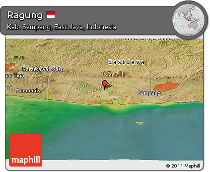 Satellite Panoramic Map of Ragung