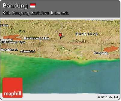 Satellite Panoramic Map of Bandung