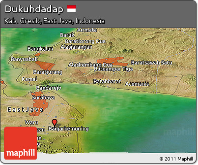 Satellite Panoramic Map of Dukuhdadap