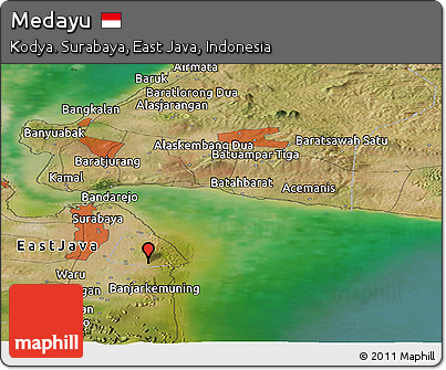 Satellite Panoramic Map of Medayu