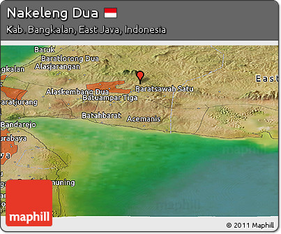 Satellite Panoramic Map of Nakeleng Dua