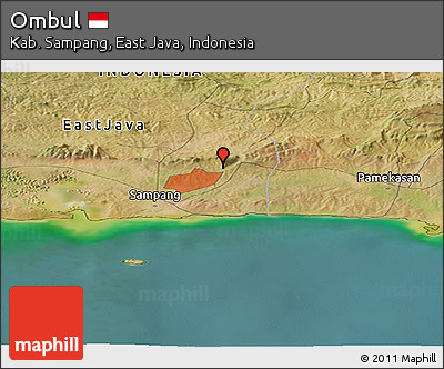 Satellite Panoramic Map of Ombul