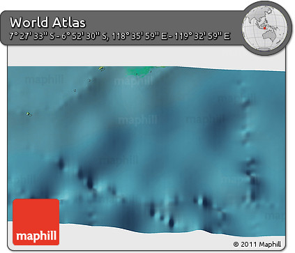 Satellite 3D Map of the Area around 7° 10' 2" S, 119° 4' 29" E
