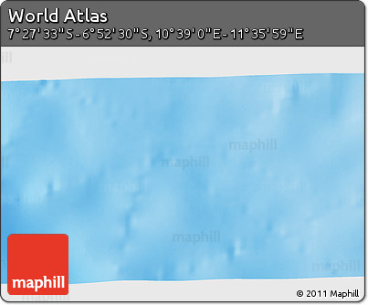 Shaded Relief 3D Map of the Area around 7° 10' 2" S, 11° 7' 30" E