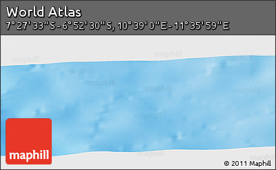 Physical Panoramic Map of the Area around 7° 10' 2" S, 11° 7' 30" E