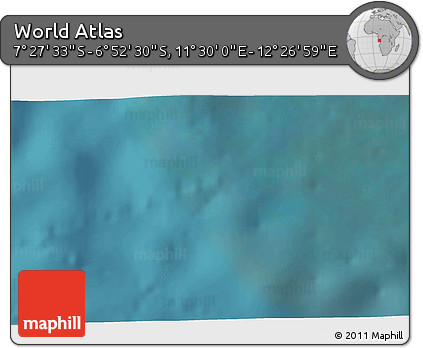 Satellite 3D Map of the Area around 7° 10' 2" S, 11° 58' 29" E