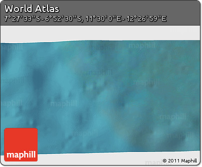 Satellite 3D Map of the Area around 7° 10' 2" S, 11° 58' 29" E