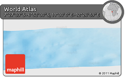 Physical Panoramic Map of the Area around 7° 10' 2" S, 11° 58' 29" E