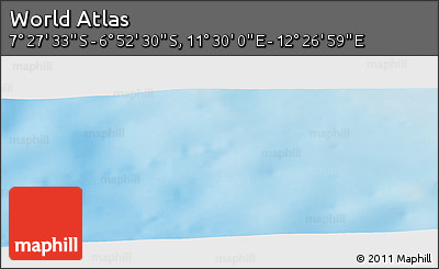 Physical Panoramic Map of the Area around 7° 10' 2" S, 11° 58' 29" E