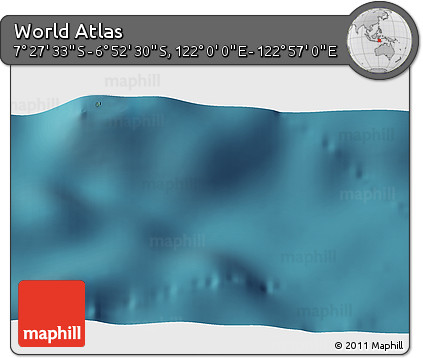 Satellite 3D Map of the Area around 7° 10' 2" S, 122° 28' 29" E