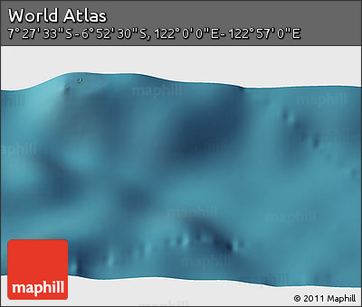 Satellite 3D Map of the Area around 7° 10' 2" S, 122° 28' 29" E