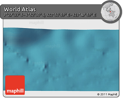 Satellite 3D Map of the Area around 7° 10' 2" S, 123° 19' 29" E