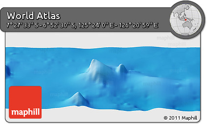Physical Panoramic Map of the Area around 7° 10' 2" S, 125° 52' 30" E