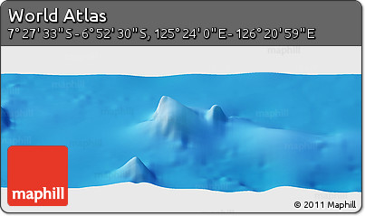 Physical Panoramic Map of the Area around 7° 10' 2" S, 125° 52' 30" E