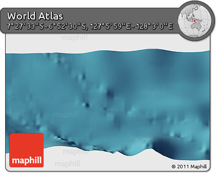 Satellite 3D Map of the Area around 7° 10' 2" S, 127° 34' 30" E