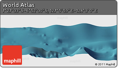 Satellite Panoramic Map of the Area around 7° 10' 2" S, 127° 34' 30" E