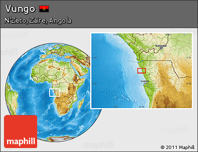 Physical Location Map of Vungo