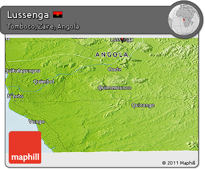 Physical Panoramic Map of Lussenga