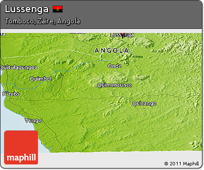 Physical Panoramic Map of Lussenga