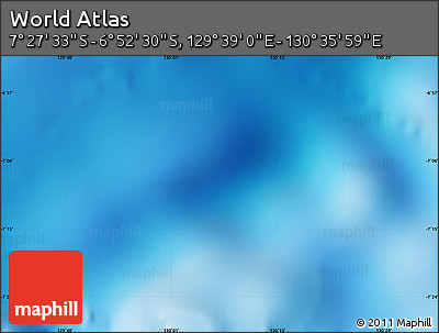 Physical Map of the Area around 7° 10' 2" S, 130° 7' 30" E