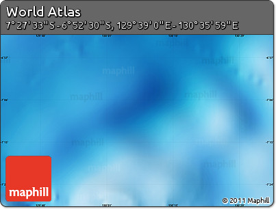 Physical Map of the Area around 7° 10' 2" S, 130° 7' 30" E
