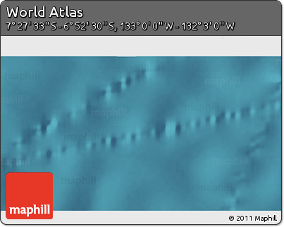 Satellite 3D Map of the Area around 7° 10' 2" S, 132° 31' 30" W