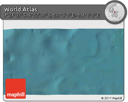 Satellite 3D Map of the Area around 7° 10' 2" S, 133° 31' 30" E
