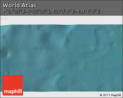 Satellite 3D Map of the Area around 7° 10' 2" S, 133° 31' 30" E