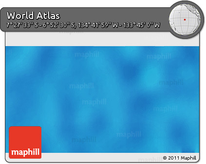 Shaded Relief 3D Map of the Area around 7° 10' 2" S, 134° 13' 29" W