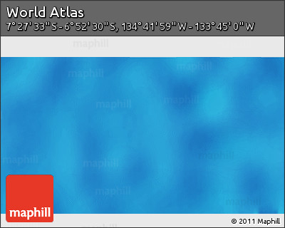 Shaded Relief 3D Map of the Area around 7° 10' 2" S, 134° 13' 29" W