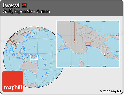 Gray Location Map of Iwewi