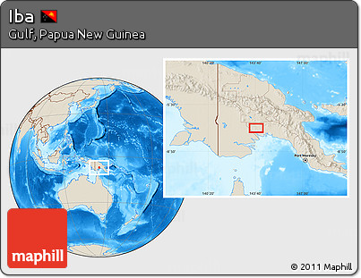 Shaded Relief Location Map of Iba