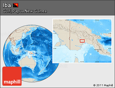 Shaded Relief Location Map of Iba