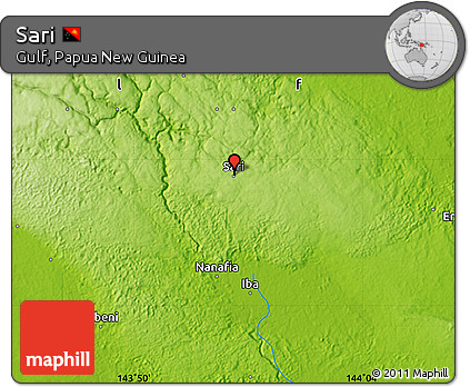 Physical Map of Sari