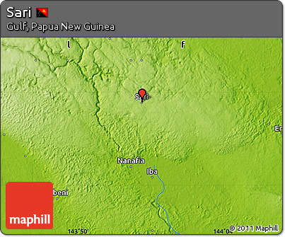 Physical Map of Sari