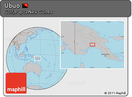 Gray Location Map of Ubuo