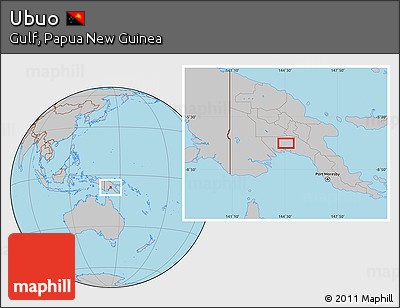 Gray Location Map of Ubuo